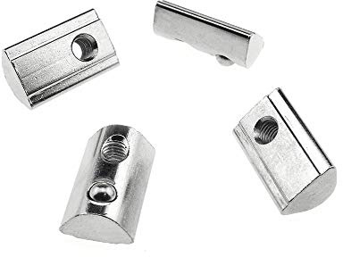 Odinest 4040 Series M5 T Slot Nuts Roll-in Spring Ball Loaded Elastic Nuts 15 Pack Carbon Steel for 4040 Series Aluminum Extrusion Profile Rail with 8mm Slot for 3D Printer