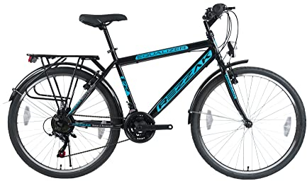 Rezzak 24 Zoll Fahrrad Jungenfahrrad Kinderfahrrad Herren Rad City Fahrrad 21 Gang schwarz Blau Neu -045