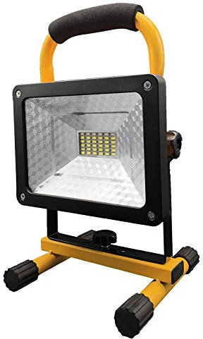 Luz De Inundación Portátil Proyector De Obra 50W 36Led, Luz De Advertencia De Reflector Led Recargable De Emergencia, Reflector Portátil Luz Roja Y Azul (Recargable)