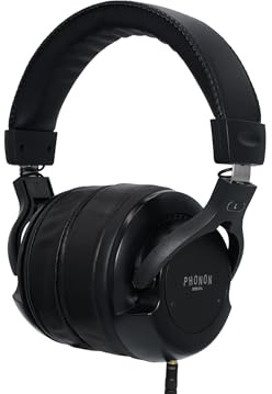 PHONON SMB-01L Auriculares Profesionales de monitorización de Estudio, conmutables de Tipo Cerrado y semiabierto