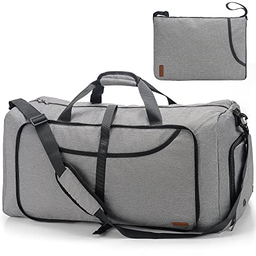 VS Vogshow 100L Grand Sac de Voyage Pliable, Fourre-Tout de Week-End de Sac Pliant de Sport étanche avec Compartiment à Chaussures pour Hommes Femmes