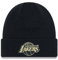 New Era Los Angeles Lakers NBA Metallic Badge Black Beanie - One-Size
