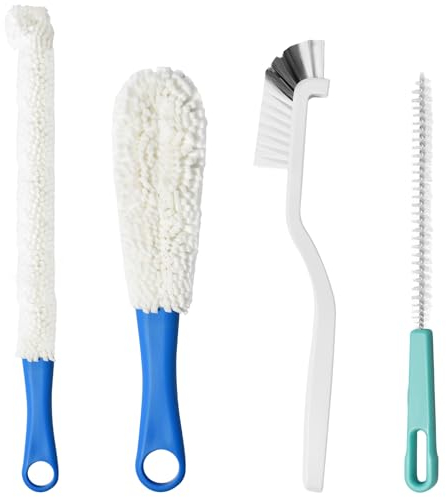 Samulee 4 Stück Bürste Reinigung, Reinigungsset Bürste, Reinigungsbürste Set für Verschiedene Flaschen, Ausguss,Aquarium,Wasserrohr,für die Reinigung Schwer Erreichbarer Bereiche