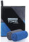 CNMTCCO 2PC Microfibre Towel for Active Sports 40x80CM - Super Absorbent Ultra Lightweight Quick Dry Tower & Travel Towel, Perfect for Sports,Gym,Cycling,Yoga, Camping (Grey - Blue, Pack of 2)