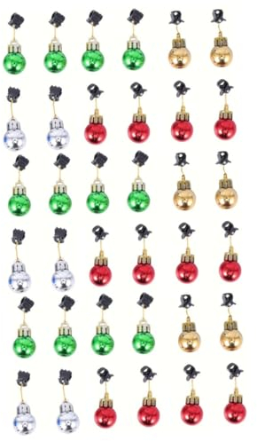Cabilock 36 STK Bartclip-anhänger Baumkugelverzierung Bartlichter Weihnachtliche Bartperlen Herren Anhänger Weihnachtskugel Für Gesichtsbehaarung Bartschmuck-Clips Mann Weihnachtskugeln Led
