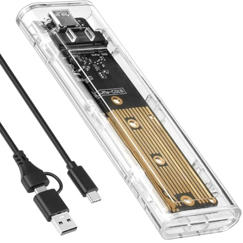 AXFEE Boîtier SSD M.2 nvme et sata, Adaptateur m2 Lecteur Disque Dur Externe, Boîtier Adaptateur SSD m2 USB 3.1 USB-C Disque Dur pour M.2 PCIe NVME M-Key & M+B-Key 2230/2242/2260/2280