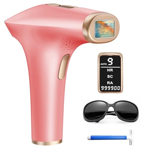 TIIMAGIC Epilatore Luce Pulsata, 3-IN-1 HR/SC/RA Epilatore Laser con 999,900 Flashes Luce Pulsata, 9 Livelli di Energia IPL Laser Peli Depilatore per Bikini, Gambe, Viso, Corpo, Donna/Uomo, Oro rosa