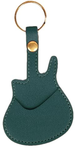 Guitar Pick-hållare - Guitar Pick-hållare med nyckelring, bärbar läderplektrumsorganisator, musiktillbehör för musiker, gitarrspelare, resevänliga valsfodral för enkel förvaring