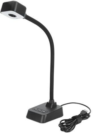 Rcniso Vikbar Dokumentkamera, 30 Fps, Bärbar 360-graders Roterande Lins, AI-brusreducerande Mikrofon, Plug and Play, 4K USB-kamera, Autofokus för