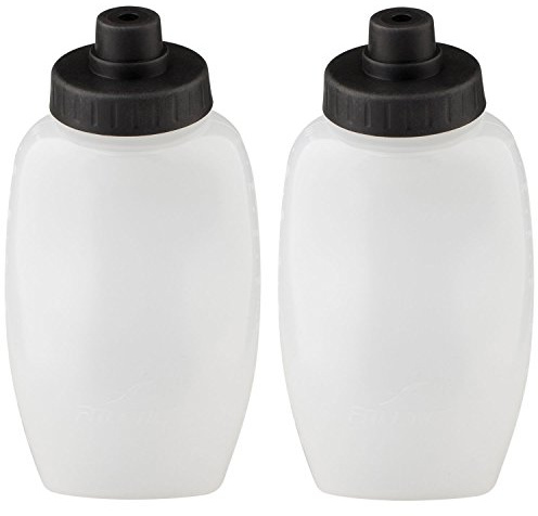 Fitletic Running Water Bottle Pair 6 Oz Black Cap | Replacement Bottle | Hydration Bottle | RB06-01
