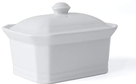 Holst Porzellan TS 040 Porzellan Terrinen- & Pastetenform Straßburg 400 g, weiß, 14.5 x 11.5 x 10.5 cm
