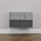 [en.casa] Wandregal Oslo mit Schublade 2er Set Nachttisch schwebende Nachtkommode Hängeregal Wandboard Nachtkonsole 46x30x15cm Beton-Optik/Dunkelgrau