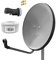 ARLI 60cm HD Sat Anlage Single LNB + 20m Koaxialkabel 135dB + 2 F-Stecker Digital 1 Teilnehmer Antenne Grau UHD 4K FullHD
