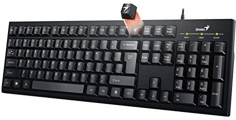 TASTATURA GENIUS USB, 104 taste, black, Smart KB-100 RO, aranjament romana (diacritice), 31300005418 (timbru verde 0.8 lei)