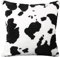 Kuh Muster Wurfkissenbezug Gemütliche Fleece Kissenbezug Dekorative Sofa Couch Kissenbezug Home Decoration für Couch Bett Sofa Bauernhaus Schwarz