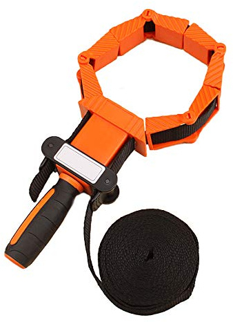 ANCLLO Multifunktionsbälte spännverktyg, träbearbetning snabbt justerbart band klämma polygonal klämma 90 grader 4 m ren nylon remklämma