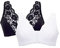 Eden House Ladies Pack of Two Lace Front Fastening Magic Bras Assorted 18