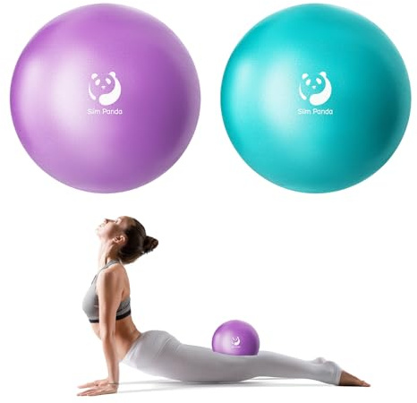 Slim Panda Pelota de Pilates 23cm, Antiexplosión Antideslizante PVC Pelota de Gimnasia, Soft Balones de Yoga para Fitness, Entrenamiento del Equilibrio