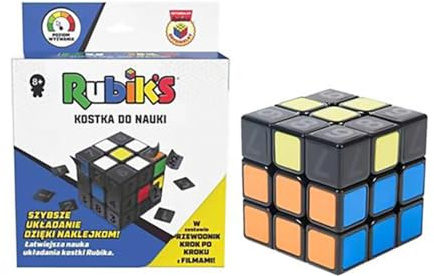 Rubik's Cubo Coach in ITALIANO, Cubo di Rubik 3x3 con Guida per Risoluzione, Rubik's Istruzioni e Video Lezioni, Rompicapo Bambini, Antistress Adulti, 8+ Anni