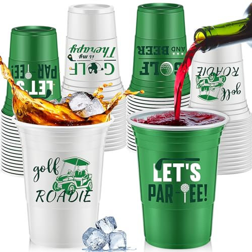 Norme 48 Pcs Golf Cups, 16 oz Disposable Plastic Cups for Birthday Party