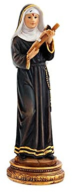 Inmaculada Romero IR Santa Rita Figura 14 cm. Resina Cruz Crucifijo Manos patrona causas imposibles peana decoración