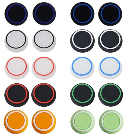 LunarCharm 24 Joystick Caps Compatible with PS4/PS5 Controller Sticks Grips, Silicone Thumbsticks Grips Caps, Controller Accessories Compatible with Xbox One Series