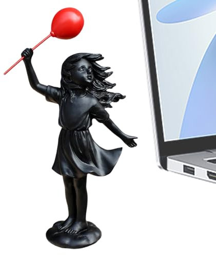 Statues de jardin extérieur - Ornement de la fille debout en résine pour la pelouse et la maison | Figure de jardin à l'épreuve des intempéries tenant du ballon, décor d'art pour terrasse, parc, maria