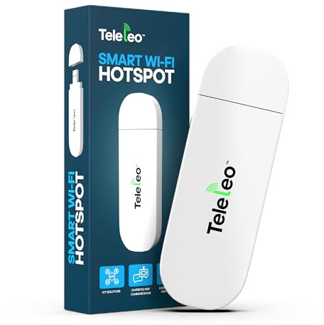 Teleleo 4G GSM Modem with Cloud Dashboard – Send & Receive SMS, Bulk SMS & Auto-Reply, SIP Voice & Autodialer, Wi-Fi/VPN for Business, Remote Work, Freelancers, Digital Nomads - SIM Card Required