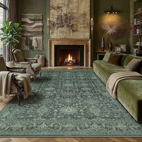 PureCozy Alfombra Salon 200x300cm Verde Pelo Corto