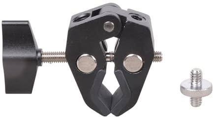Morsetto di montaggio per fotocamera in alluminio con fori filettati da 1/4 3/8 per microfono Action Camera Accessori treppiede Morsetto di montaggio