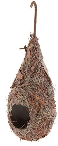 CoudarTitie para Pájaros, Nido Colgante de Paja Natural para Sótano, Ideal para La Decoración de La Sala de Estar, E: Gota de Agua 2