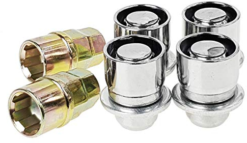 C CARBONADO Felgenschloss Radmuttern M12x1,5 Flachbund Geschlossen Kompatibel mit Mitsubishi Toyota Lexus