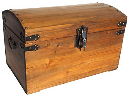 MYBOXES Coffre au trésor coffre de pirate 48 x 30 x 30 cm