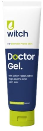 Witch Doctor Gel 35ml with Witch Hazel, helps calm and soothe skin. Packaging may vary