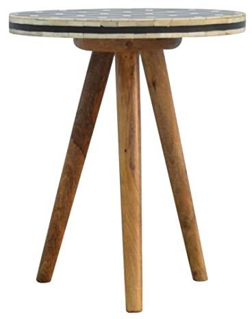 Netfurniture Dreibeinhocker mit Knocheneinlage