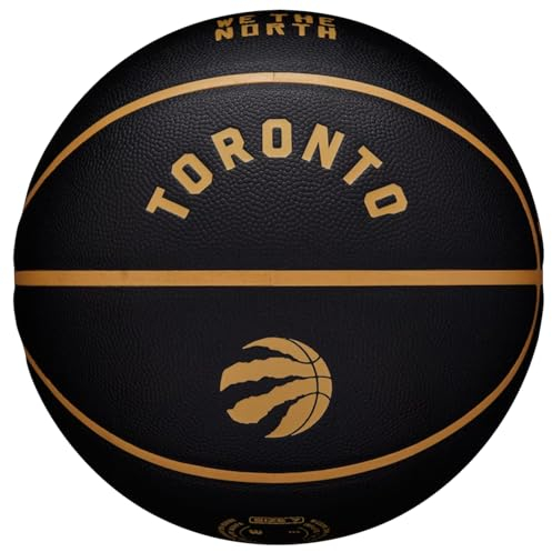 Wilson NBA Team City Collector Toronto Raptors Ball WZ4016428ID, Unisex, Basketball, Black/Gold, 7