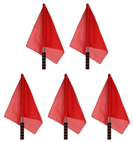 CIYODO 5 Pièces Drapeaux De Signalisation Pour Arbitres Drapeaux De Course à Manivelle Flottants Pour Course