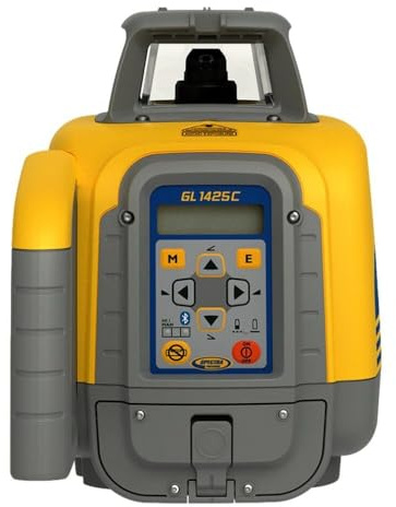 Spectra Precision GL1425C Dual Grade Laser Kit with HL760 Receiver, RC1402 Remote, C70 Clamp, Vertical Adapter & NiMH Battery — IP66 2,600 ft Range - With Spectra App - Professional - Small Case