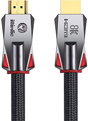 iBirdie 8K Fiber Optic HDMI Cable 32 Feet 10 Meter 30, Active Unidirectional Cord 8K 60hz, 4K 120hz, 4K 144hz, HDCP 2.3 2.1, Compatible for Apple-TV PS5 4070 4080
