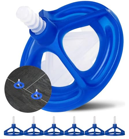 Deuvuo Tile Leveling System 1.5mm, 300 Pcs Revolutionary 1.5mm Tile Spacer Levelling System, 200 Screws & 100 Nuts, Tile Installation Tool for Stones and Floors