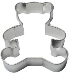 BekkiB - Cortador de galletas Teddy - aprox. 6 x 5 cm - Molde de acero inoxidable apto para lavavajillas - Para hornear galletas - 7481