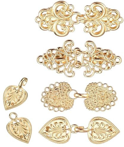 Paquete De 4 Clips En Forma De Remolino Suéter Vintage, Alfileres De Capa Retro Cierres De Cuello Dorado, Broches De Capa De Remolino Retro Antigua, Para Cárdigan,Cuello Chal,Cierre,Camisa De Vestir.