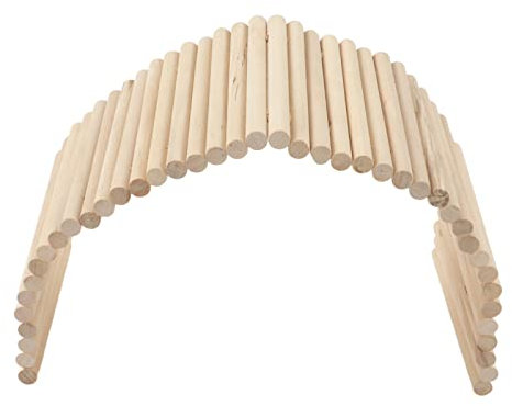 Zoeyilan Hölzerne Hamsterbrücke, Tierversteckbrücke aus Holz, Tierklettertunnel für Rennmaus, Meerschweinchen, Chinchilla, Kaninchen, Frettchen, Igel, Ratte, Rennmaus (15 * 30CM)