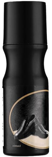 Schuhcreme Schwarz 100ml,Schuhputzmittel,Lederpflege Schuhe,Schwarze Schuhcreme,Schuhpflege Leder,Schuhputzschwamm,mit Schwammaufträger,für Lederschuhe,Ledertaschen,Lederkleidung,Ledersofas (Schwarz)