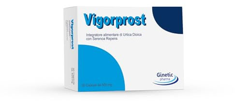 Vigorprost | Integratore utile per funzionalità della prostata |3 Sostanze Naturali| Serenoa Repens, Urtica Dioca e Selenio - 30 Capsule