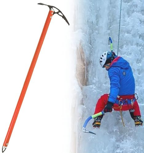 Hachas de escalada en hielo ligeras de 60 cm – Pico de aluminio para senderismo y montañismo – Equipo de escalada profesional
