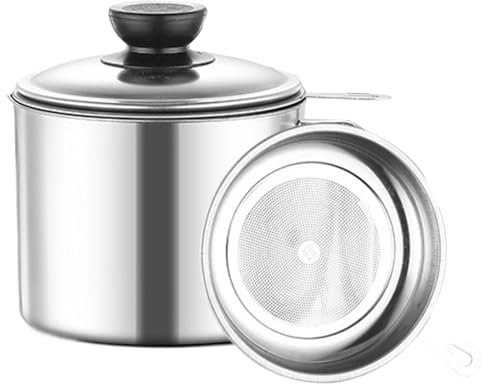 Separadores de grasa de metal, soportes reutilizables para grasa de cocina, almacenamiento de aceite de cocina de gran capacidad, tarro de almacenamiento de goteos, lata de almacenamiento de grasa de