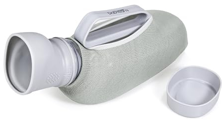 Men's Portable Urinals by DaDYearn - Huge 40oz/1200ml Capacity - Soft TPE Material - Smooth & Edgeless - Warm Cloth Cover - Premium Men's Product - Pee Bottle Pee Container for Travel