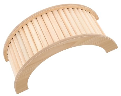 LIOOBO Small Pet Bridge Toy Wooden Ladder for Hamsters Chinchillas Reptiles Safe Wood Material Entertainment for Rodents