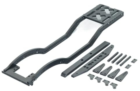 Rc Chassis For Axial For SCX10 D90 TF2 B5 1/10 Metal Chassis Set Rails Frame With Shock Towers For Leaf Springs Mounting Holes RC Crawler Upgrade